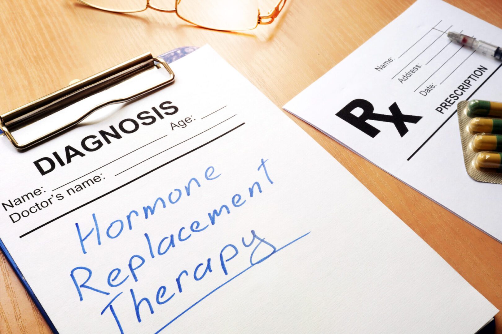 A paper that has some type of diagnosis written on it.